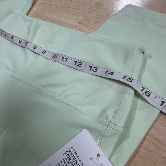 Lululemon Align High-Rise Crop 23" Creamy Mint Women's Size 12 New With Tags - Picture 9 of 11